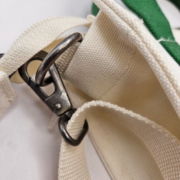 VANS LIL PERGS MINI TOTE BAG SMALL CROSSBODY PURSE CANVAS GREEN WHITE - Picture 4 of 8